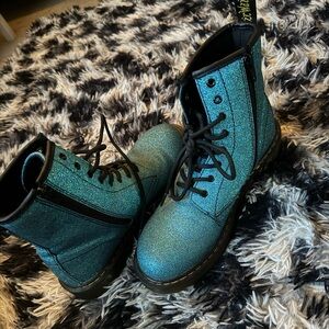 1460 Pascal Glitter Turquoise Boots